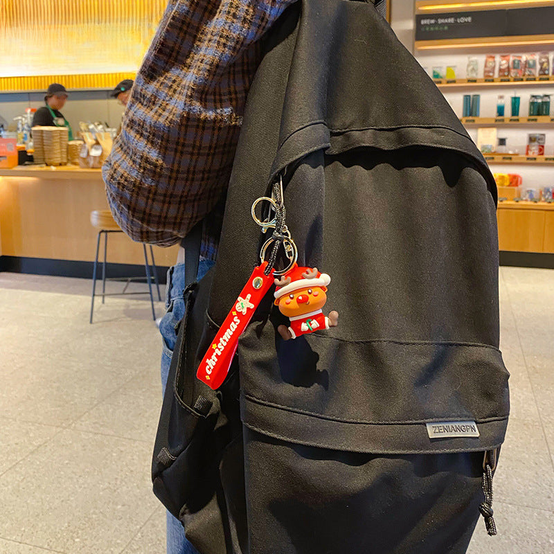 Wholesale Christmas Santa Claus Elk Figure Keychain